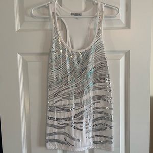 Charlotte Russe Size Medium Sequined Razorback Top